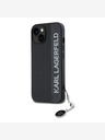 Karl Lagerfeld Karl Lagerfeld PU Saffiano Rhinestone Charm Zadní Kryt pro iPhone 15 Black