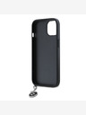 Karl Lagerfeld Karl Lagerfeld PU Saffiano Rhinestone Charm Zadní Kryt pro iPhone 15 Black