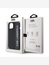 Karl Lagerfeld Karl Lagerfeld PU Saffiano Rhinestone Charm Zadní Kryt pro iPhone 15 Black