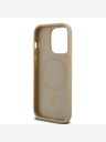 Karl Lagerfeld PU Leather Monogram Metal Logo Magsafe Zadní Kryt pro iPhone 15 Pro Max Beige Karl Lagerfeld