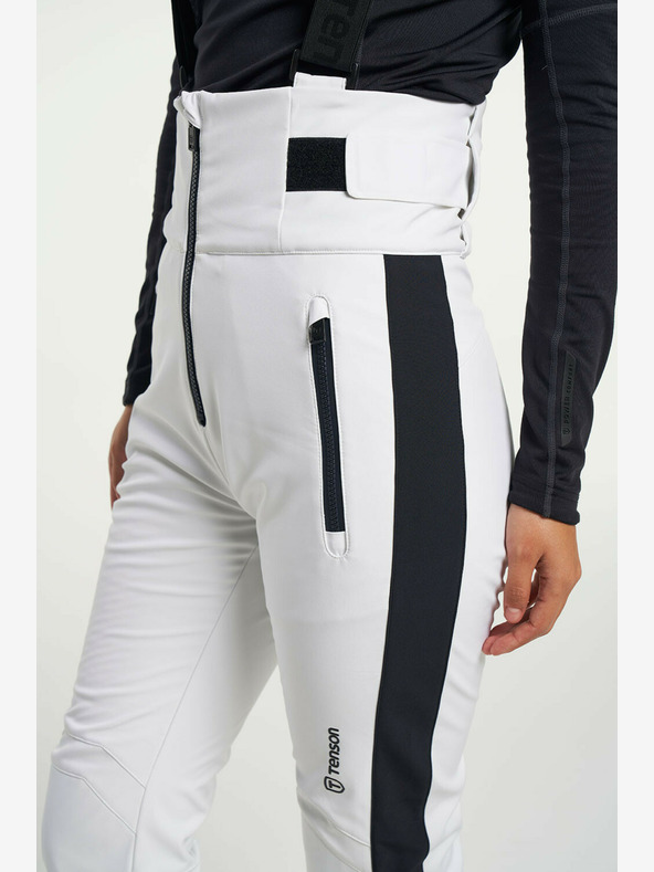 Tenson dámské lyžařské softshellové kalhoty s laclem TENSON Grace Softshell Bib W bílé