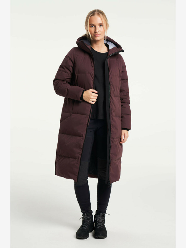 Tenson dámský zimní lifestylový kabát TENSON Shanna Down Coat W vínový