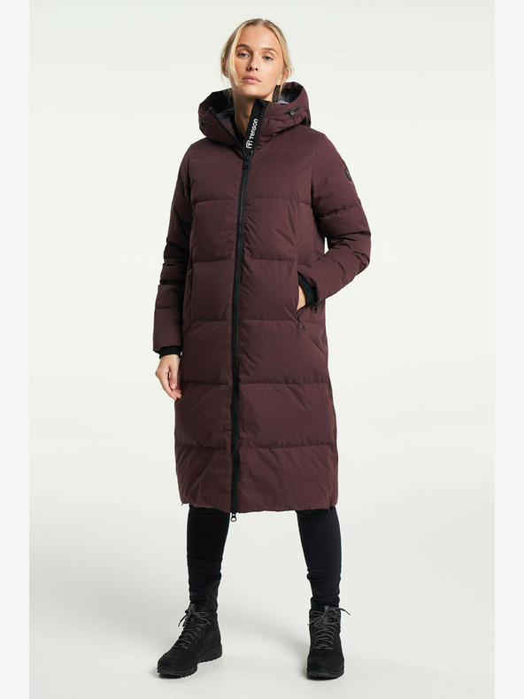 Tenson dámský zimní lifestylový kabát TENSON Shanna Down Coat W vínový