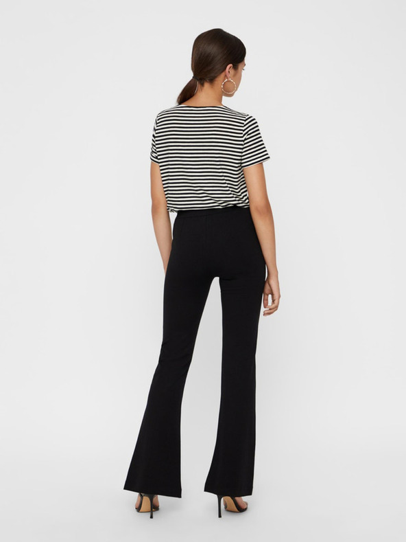 Vero Moda Černé dámské flared fit kalhoty Vero Moda Kamma