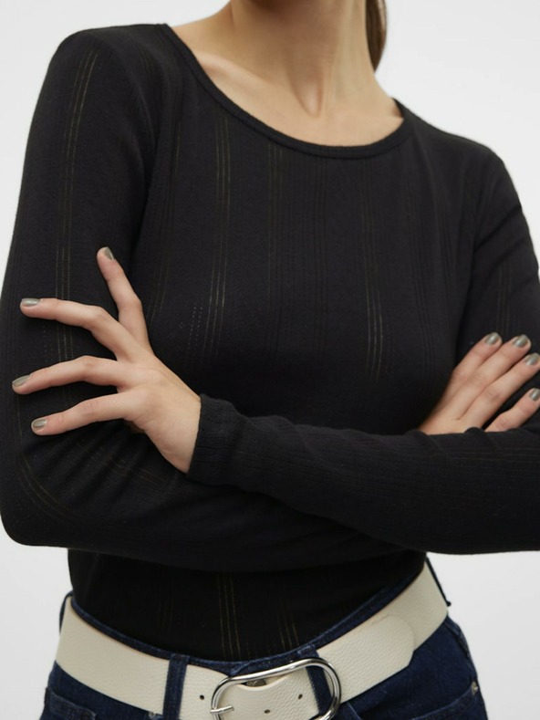 Vero Moda Černé dámské tričko Vero Moda Lisa