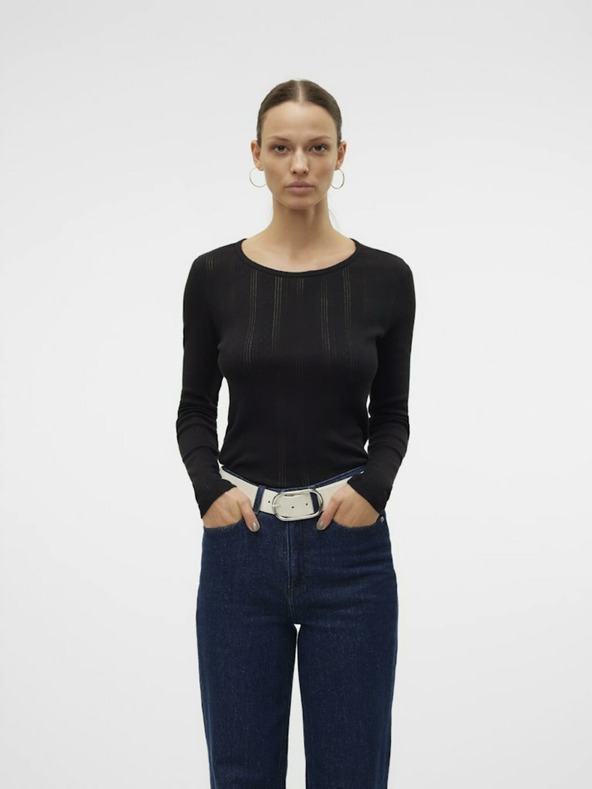 Vero Moda Černé dámské tričko Vero Moda Lisa