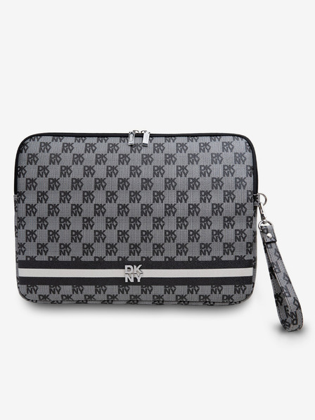 DKNY DKNY PU Leather Checkered Pattern and Stripe Obal na Notebook 13/14 Black"