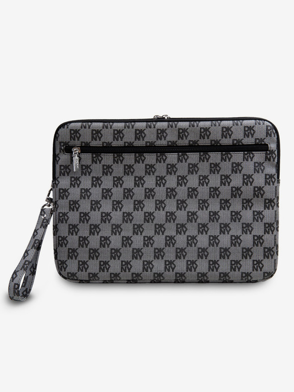 DKNY DKNY PU Leather Checkered Pattern and Stripe Obal na Notebook 13/14 Black"