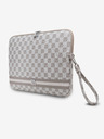 DKNY DKNY PU Leather Checkered Pattern and Stripe Obal na Notebook 15/16 Beige"