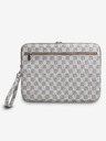 DKNY DKNY PU Leather Checkered Pattern and Stripe Obal na Notebook 15/16 Beige"