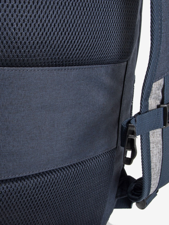 Travelite Tmavě modrý batoh Travelite Basics Backpack Melange Navy/grey