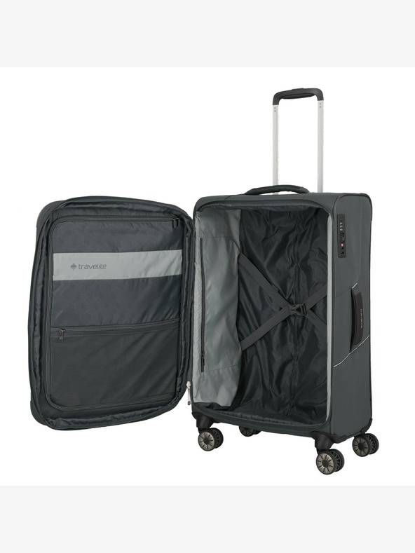 Travelite Sada cestovních kufrů Travelite Skaii 4w S,M,L - šedá