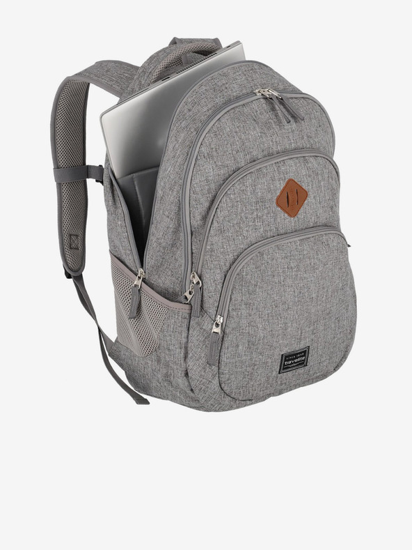 Travelite Batoh Travelite Basics Backpack Melange - světle šedá