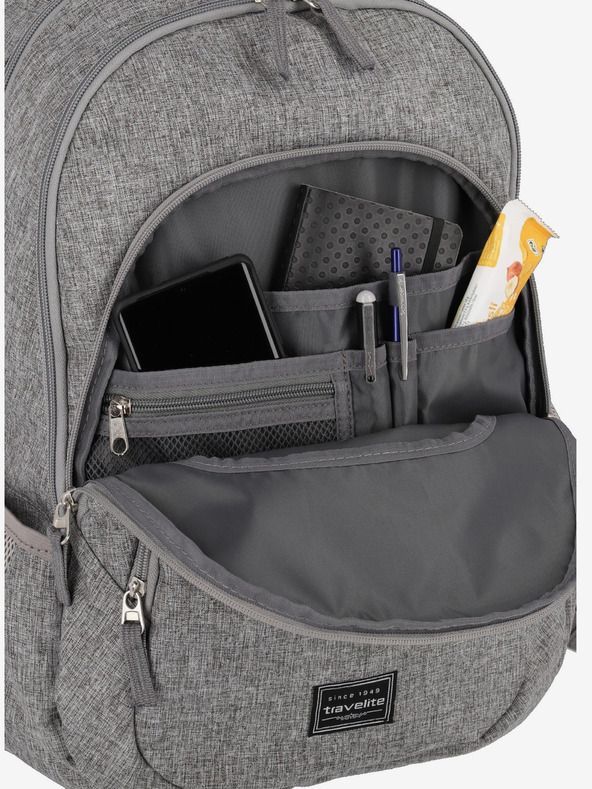 Travelite Batoh Travelite Basics Backpack Melange - světle šedá