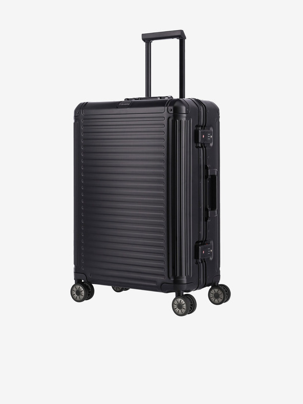 Travelite Černý cestovní kufr Travelite Next 4w M Black