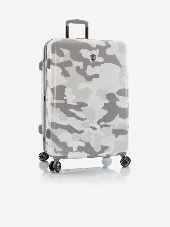 Heys Šedý vzorovaný cestovní kufr Heys White Camo L