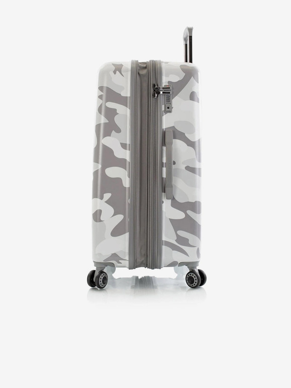 Heys Šedý vzorovaný cestovní kufr Heys White Camo L