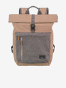 Travelite Šedo-růžový batoh Travelite Basics Roll-up Backpack Rose