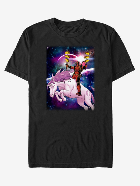 ZOOT.Fan Černé unisex tričko ZOOT.Fan Marvel Taco Unicorn