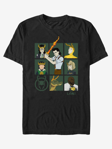 ZOOT.Fan Černé unisex tričko ZOOT.Fan Marvel Team