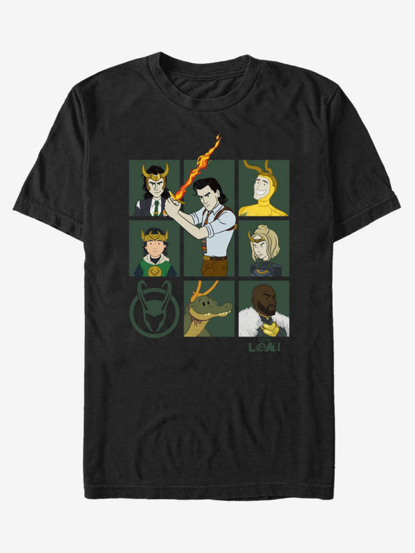 ZOOT.Fan Černé unisex tričko ZOOT.Fan Marvel Team