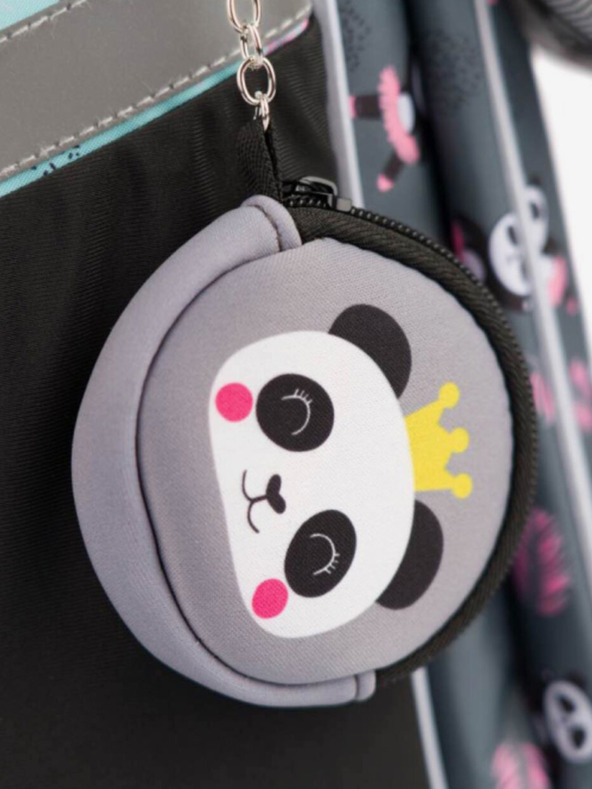 BAAGL  Šedá školní aktovka zippy panda Baagl