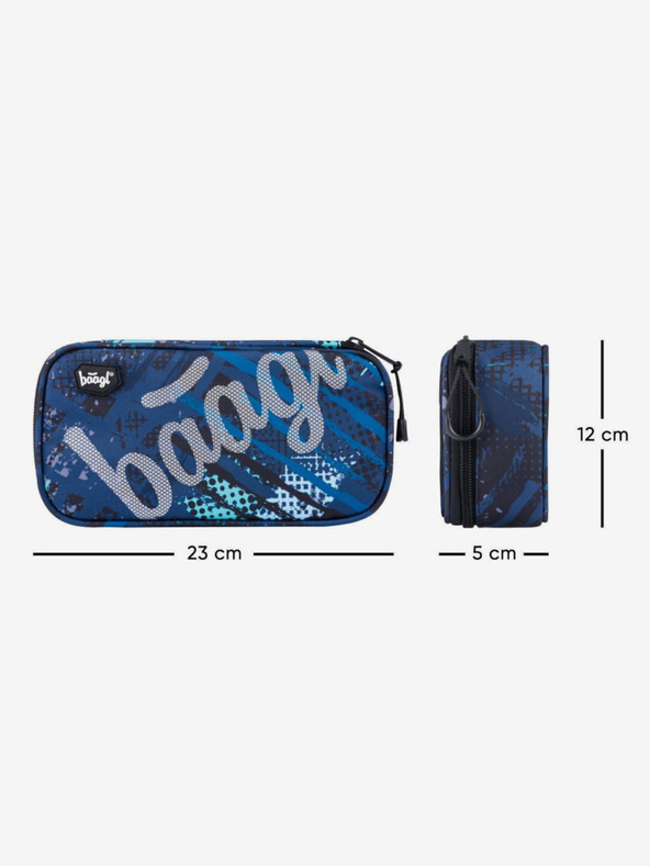 BAAGL  Modrý 3 set skate struktury: batoh, penál, sáček Baagl