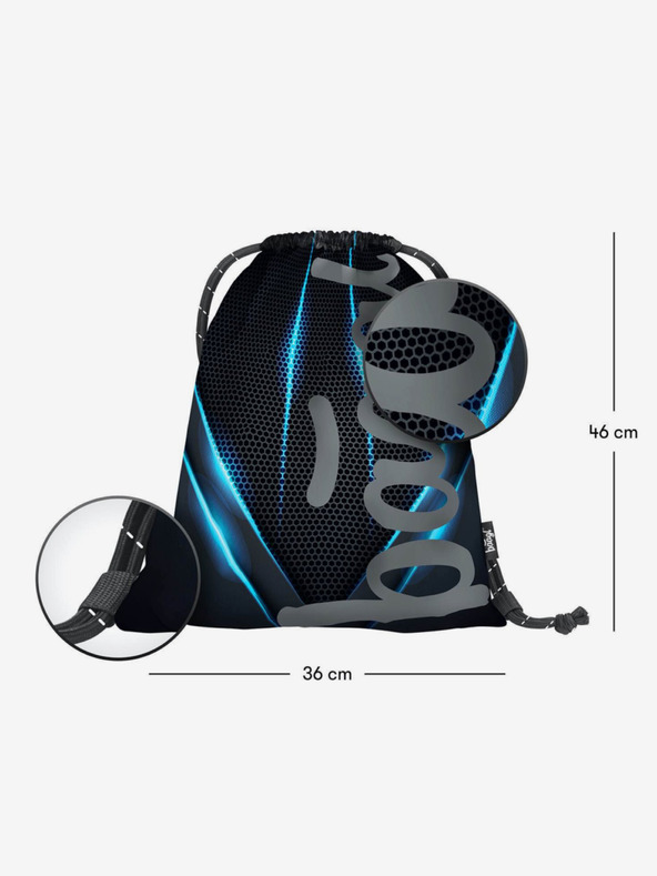 BAAGL  Černý sáček skate bluelight Baagl