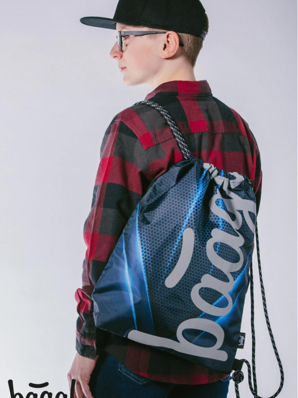 BAAGL  Černý sáček skate bluelight Baagl