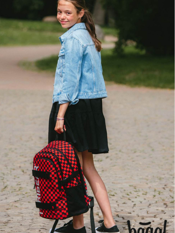 BAAGL  Černý školní set Skate batoh, penál a sáček Baagl Teribear