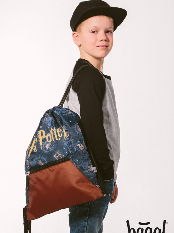 BAAGL  Černý vak s kapsou Baagl Harry Potter Bradavice