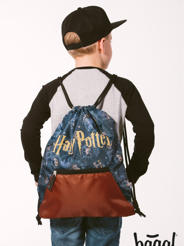 BAAGL  Černý vak s kapsou Baagl Harry Potter Bradavice