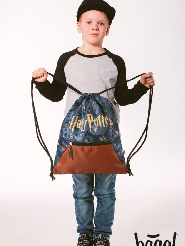 BAAGL  Černý vak s kapsou Baagl Harry Potter Bradavice