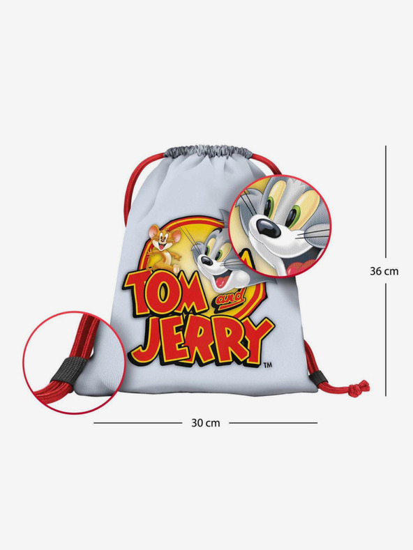 BAAGL  Šedý předškolní vak Baagl Tom & Jerry