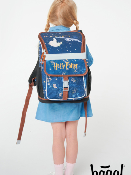 BAAGL  Fialový školní set - aktovka, penál, sáček Baagl Zippy Harry Potter Bradavice