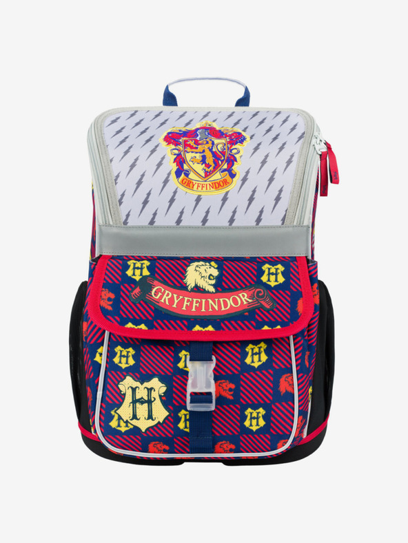 BAAGL  Červeno-modrý školní set - aktovka, penál, sáček Baagl Zippy Harry Potter Nebelvír