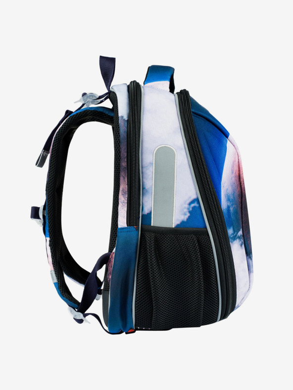 BAAGL  Modrý školní set - aktovka, penál, sáček Baagl Shelly Space Shuttle