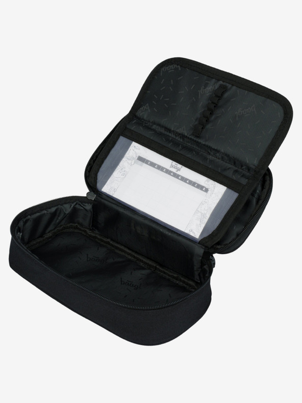BAAGL  Černý školní penál etue Baagl Metallic Bronze