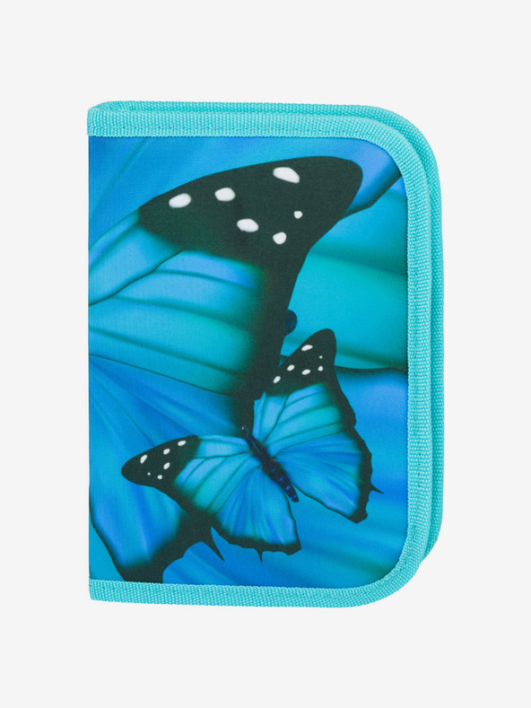 BAAGL  Modrý školní set Ergo - aktovka, penál, sáček Baagl Butterfly