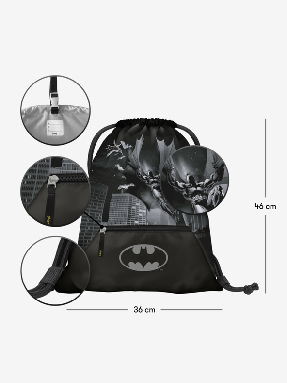 BAAGL  Černý vak s kapsou Baagl Batman Dark City