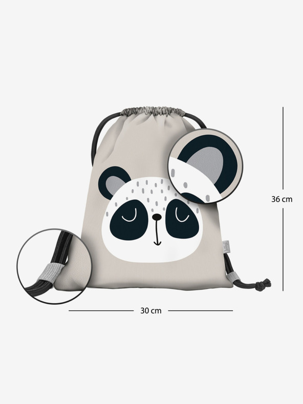 BAAGL  Šedý předškolní vak Baagl Panda