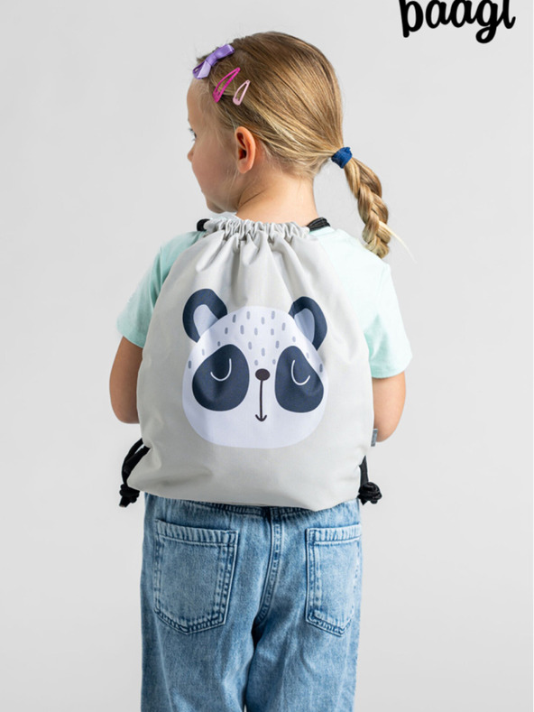 BAAGL  Šedý předškolní vak Baagl Panda