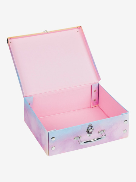 BAAGL  Růžový skládací školní kufřík s kováním Baagl Rainbow Unicorn