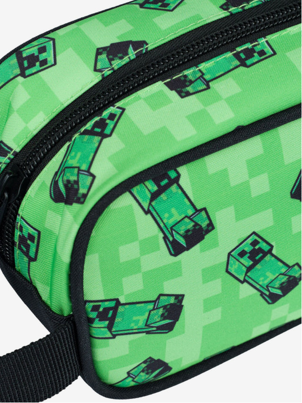BAAGL  Zelený penál Baagl Minecraft Creeper