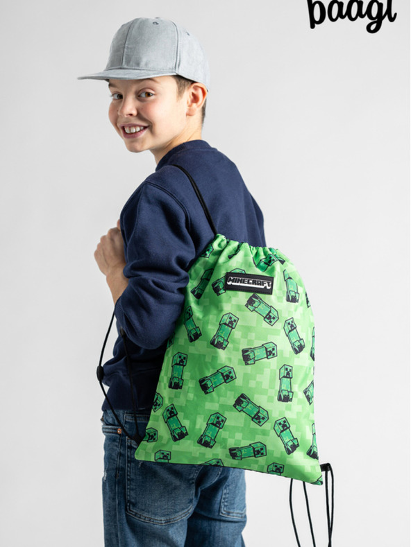 BAAGL  Zelený vak Baagl Minecraft  Creeper