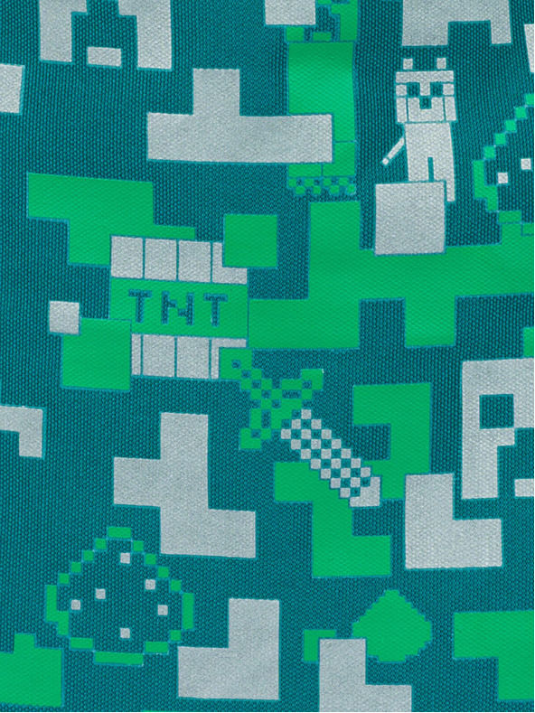 BAAGL  Zelený vak Baagl Minecraft Silver Creeper