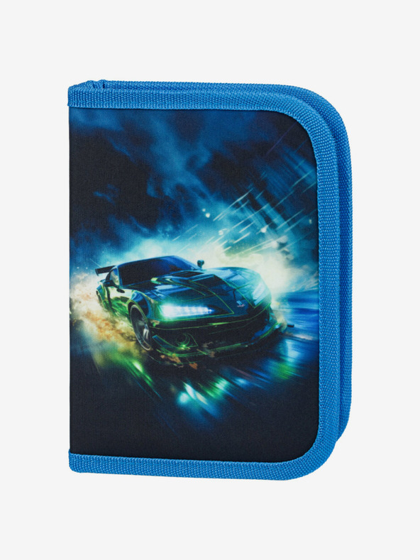 BAAGL  Černý školní set Zippy - aktovka, penál, sáček Baagl Závodní auto