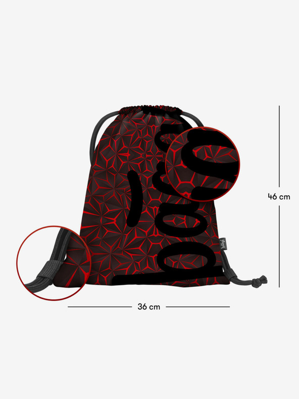 BAAGL  Černý vak Baagl Red Polygon