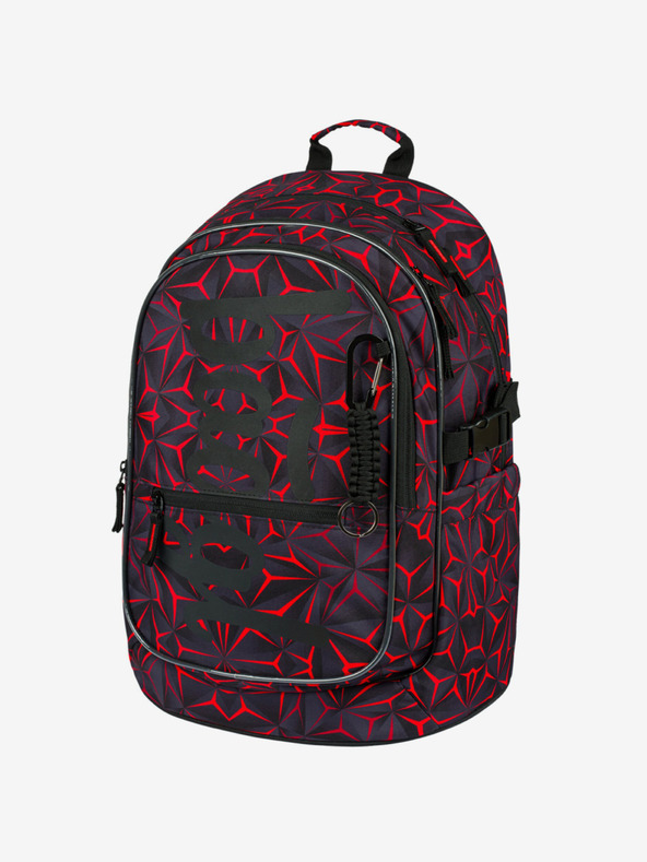 BAAGL  Černý školní batoh Baagl Core Red Polygon