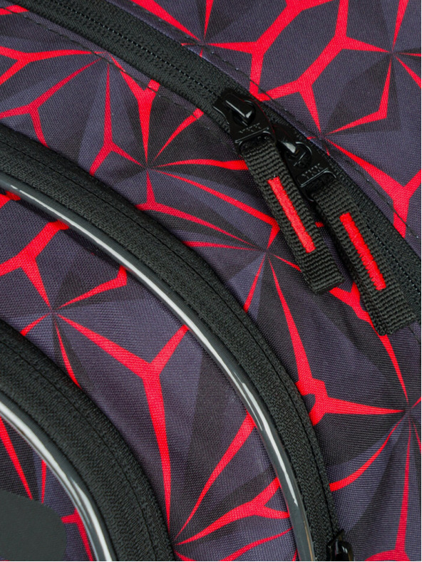 BAAGL  Černý školní batoh Baagl Core Red Polygon